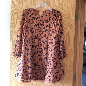 Rusty Orange Floral Urban Outfitters Dress